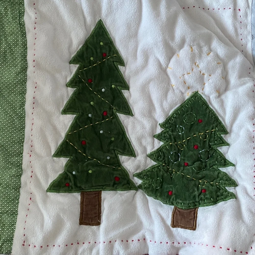 Pottery Barn Kids Red and Green Holiday Quilt